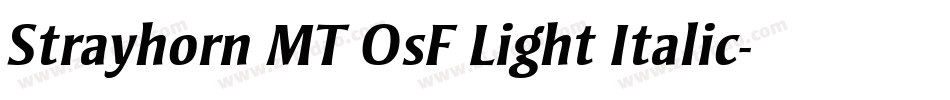 Strayhorn MT OsF Light Italic字体转换
